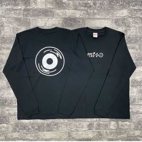 RECORD SHOP MIZO オリジナルロゴロングスリーブTシャツ BLACK