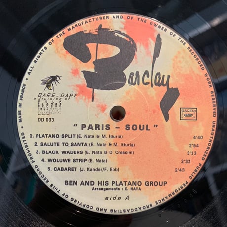 Ben & The Platano Group / Paris Soul (LP)