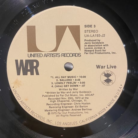 War / War Live (LP)