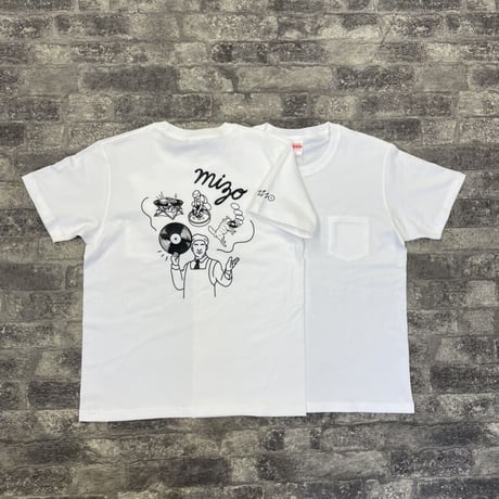 RECORD SHOP MIZOオリジナルポケットTシャツ WHITE