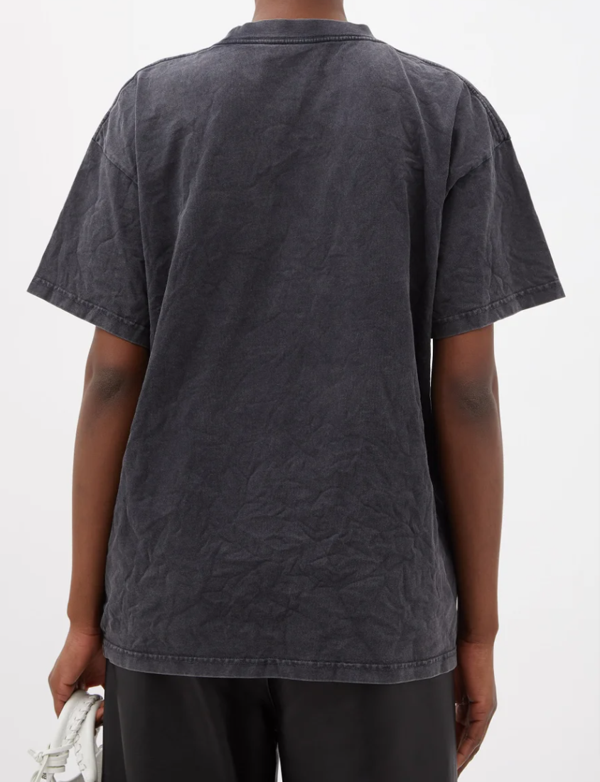 【BALENCIAGA】パリの色あせたコットンTシャツ BALENCIAGA パリ コットンTシャツ | バズ トレンド ストア