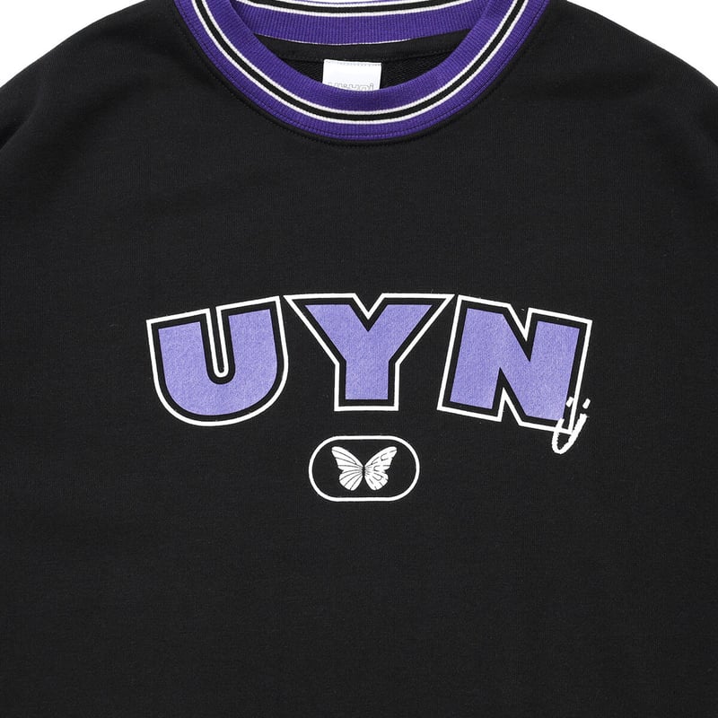 uyuni Over Sized Crew Neck（BLACK×PURPLE） | uyun