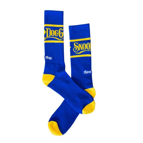 Snoop Dogg Socks (Blue × Yellow)