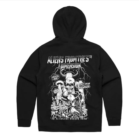 Planet Red Invaders Hoodie (Black)