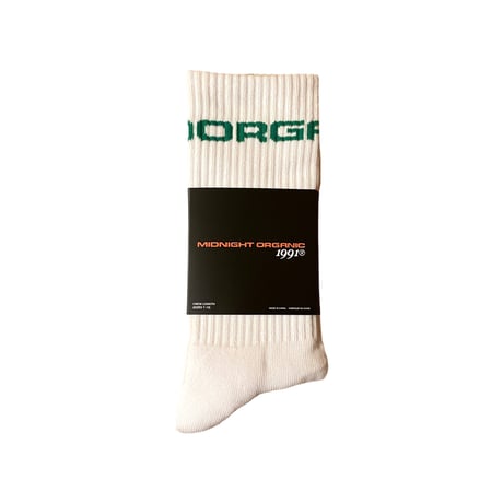 MIDNIGHT ORGANIC SOCKS (White)