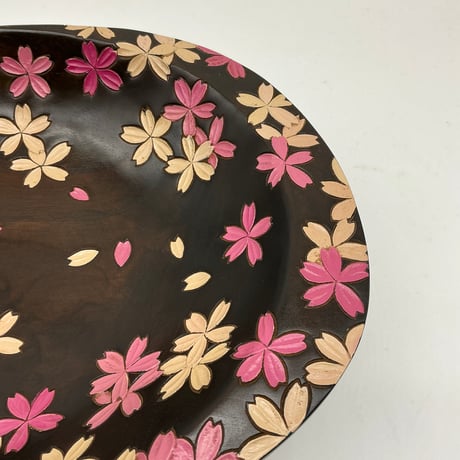 はつり鉢(31×21×5)　桜花