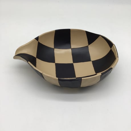 片口手刳り鉢 大(23×17×5.5)　市松