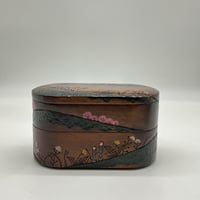 姫遊山箱(18×9×10)　山景色　二段