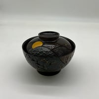 月の桜椀(φ13×7) 蓋付 桜のお山　C