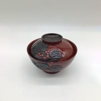 月の桜椀(φ7×13) 蓋付 山帰来 野草  A