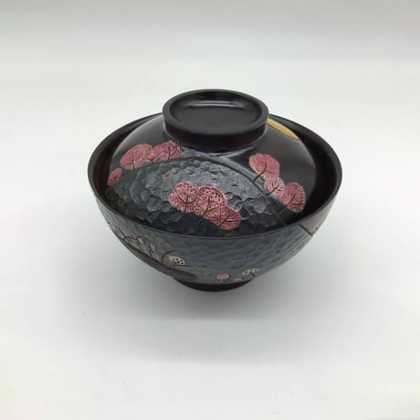 月の桜椀(φ13×7) 蓋付 桜のお山  A