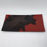 語り皿（40×20×2.5） 椿