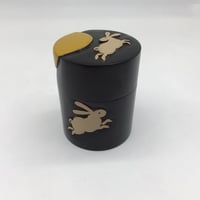 茶筒 角(φ7.5×10)　月うさぎ