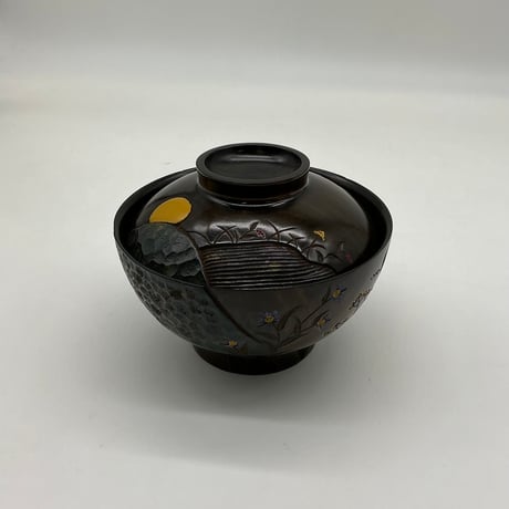 月の桜椀(φ13×7) 蓋付 桜のお山　B