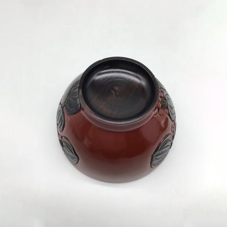 月の桜椀(φ7×13) 蓋付 山帰来 野草  A