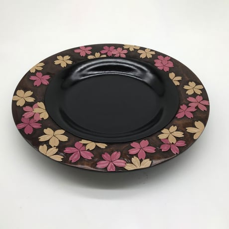 食器・キッチン用品 川添日記草木彫大皿桜