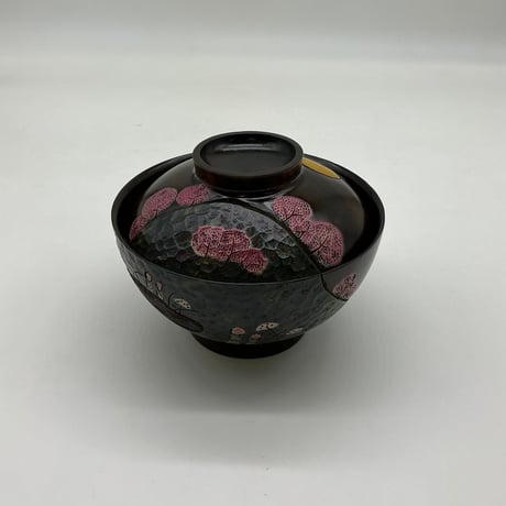 月の桜椀(φ13×7) 蓋付 桜のお山　C