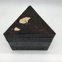 弁当箱(19×19×15.5)　二段蓋三枚　白椿