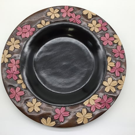 ほんのり皿(φ24×3)　桜花