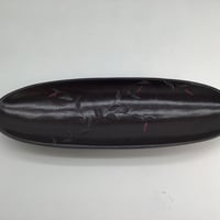 おたふく深皿（φ24×6） 野草 | 草木彫 川添日記