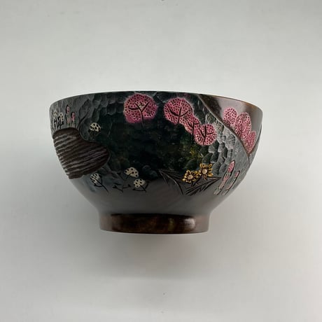 月の桜椀(φ13×7) 蓋付 桜のお山　B