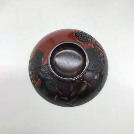 月の桜椀(φ7×13) 蓋付 山帰来 野草  A