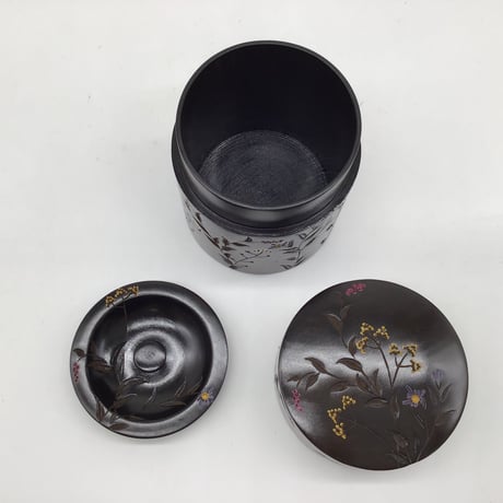 茶筒 角(φ7.5×10)　野草