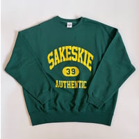 ▪️College Logo Wide CrewNeck Sweat (Green × Yellow)