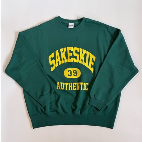 ▪️College Logo Wide CrewNeck Sweat (Green × Yel