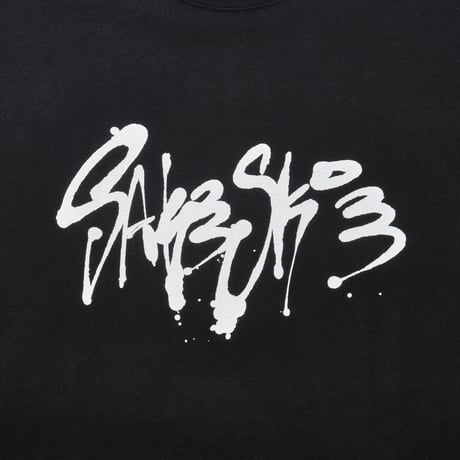 ■SAKESKIE Logo Wide LongT-shirt (Black × White)