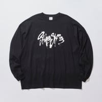 ■SAKESKIE Logo Wide LongT-shirt (Black × White)