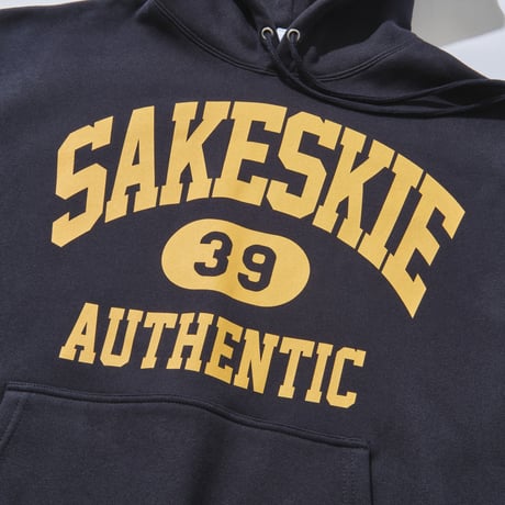 ■College Logo Sweat Pullover Hoodie ( NAVY × YELLOW）