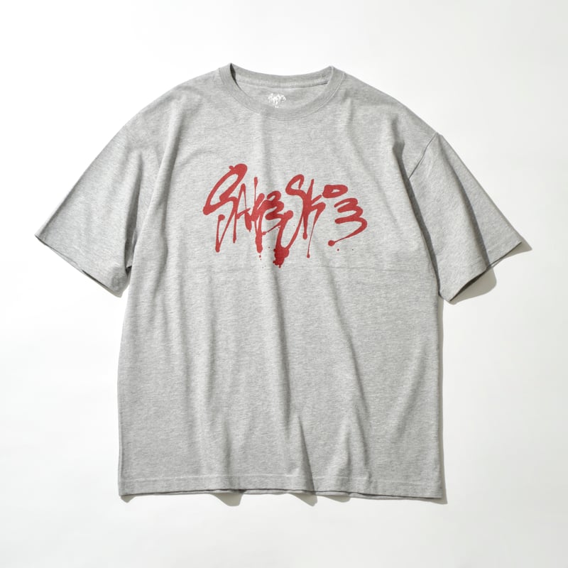 □T-shirt ( Gray × Burgundy ) Design by RYUJI KA