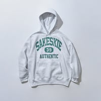 ■College Logo Sweat Pullover Hoodie ( Ash Gray ×  GREEN）