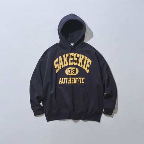 ■College Logo Sweat Pullover Hoodie ( NAVY × YELLOW）
