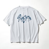□T-shirt ( Acid Blue × White ) Design by RYUJI