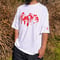 ■Asimocrafts × SAKESKIE ／ 5.6oz Logo T-shirt (White × Red)