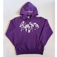 ■SAKESKIE Logo Sweat Pullover Hoodie ( Purple ×  White）