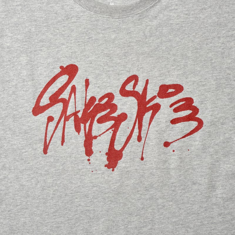 □T-shirt ( Gray × Burgundy ) Design by RYUJI KA