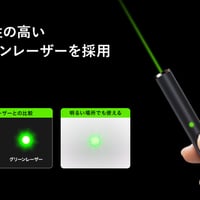 サンワサプライ　クリップ式グリーン レーザーポインター