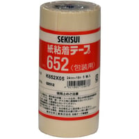 【在庫あり】積水化学工業　紙粘着テープ＃６５２　２４Ｘ１８　K652X05（５巻入）１巻あたり＠１４３円