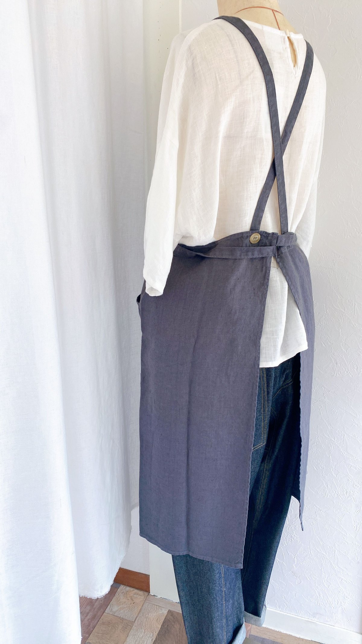 カノンリネンエプロン カノンリネンエプロン MANON FULL APRON / lino