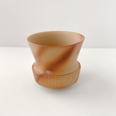 備前焼 ロックグラス ペア <0414z備前焼> 高力芳照 作 「備前黒酒呑