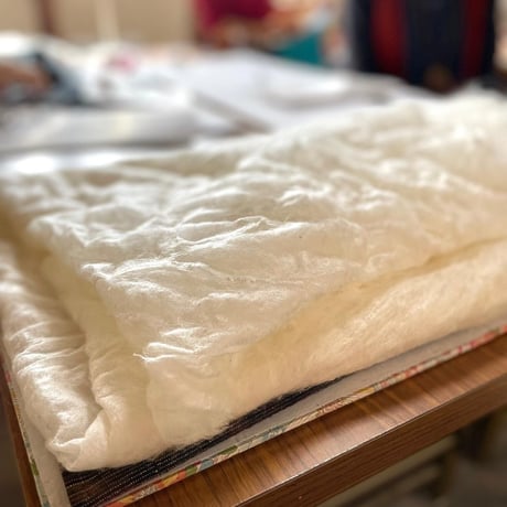 真綿おいね仕立て上がり品　ウールカスリ（標準サイズ、子供サイズ）
