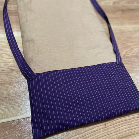 真綿おいね　仕立て上がり品　播州織　紫ドビー　FREE
