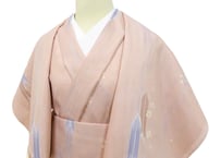 受注生産　洗える着物の仕立て付き ポリエステル 矢絣に桜(夏反物) バチ衿単衣仕立て 反物・仕立て代込み 単衣ハイテク仕立て オーダーサイズ
