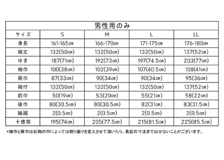 十徳 東レ素材使用 (東レ 爽竹駒紗 黒) ハイテクミシン仕立て 男性用 S M L LL お誂え 茶道用