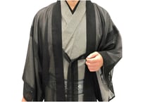 十徳 東レ素材使用 (東レ 爽竹駒紗 黒) ハイテクミシン仕立て 男性用 S M L LL お誂え 茶道用
