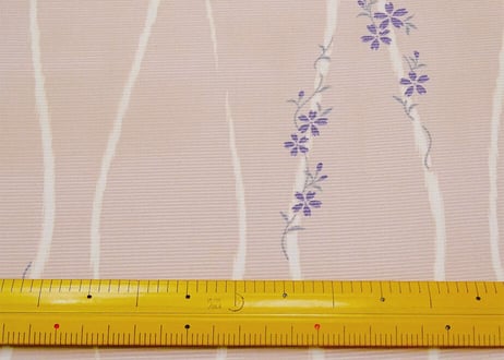 受注生産　洗える着物の仕立て付き ポリエステル 立涌紋に小紋 くすみピンク(夏反物) バチ衿単衣仕立て 反物・仕立て代込み 単衣ハイテク仕立て オーダーサイズ