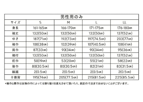 十徳 東レ素材使用 (東レ セオ絽ちりめん 黒) ハイテクミシン仕立て 男性用 S M L LL お誂え 茶道用